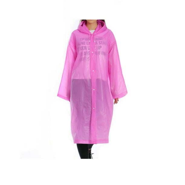 Men Women Waterproof Jacket PE Hooded Raincoat Rain Coat Poncho Rainwear US